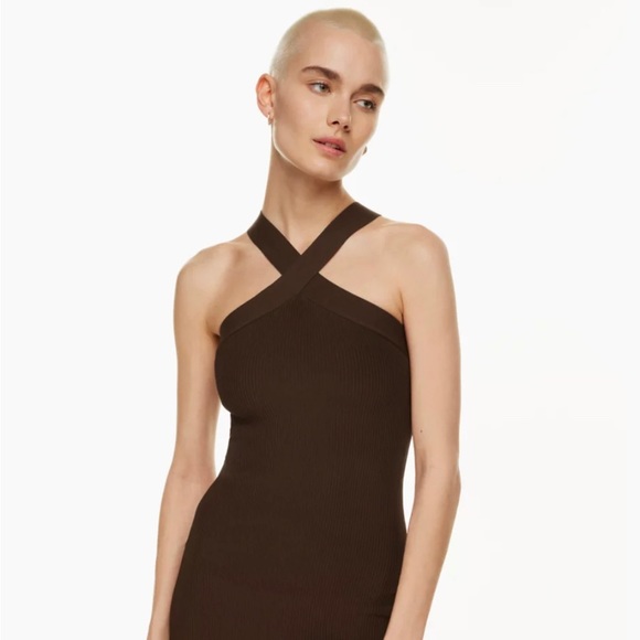 Aritzia Brown Mini Dress - Picture 1 of 3